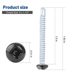 AFZZ pan head rv screws head detail shows robust self-tapping threads.