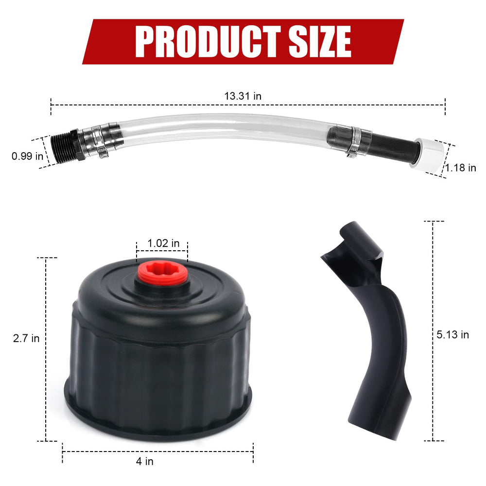 AFZZ jug cap kit side view shows secure fit and compact design for storage.