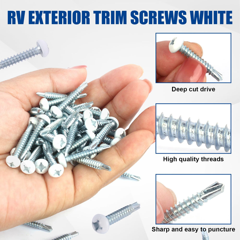 AFZZ RV screws 8x1 threaded appearance demonstrates self-tapping capability