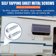 AFZZ screws white coating improves visibility and corrosion resistance on RV skins