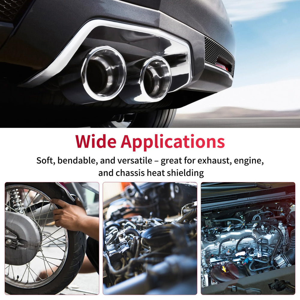 AggSound shield usable with various exhaust wrap configurations
