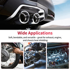 AggSound shield usable with various exhaust wrap configurations