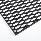 AggAuto front grill mesh with honeycomb pattern protects the radiator from debris.