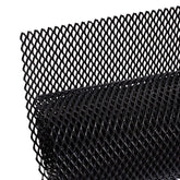 AggAuto front grille mesh in black with rhombic holes for improved airflow.