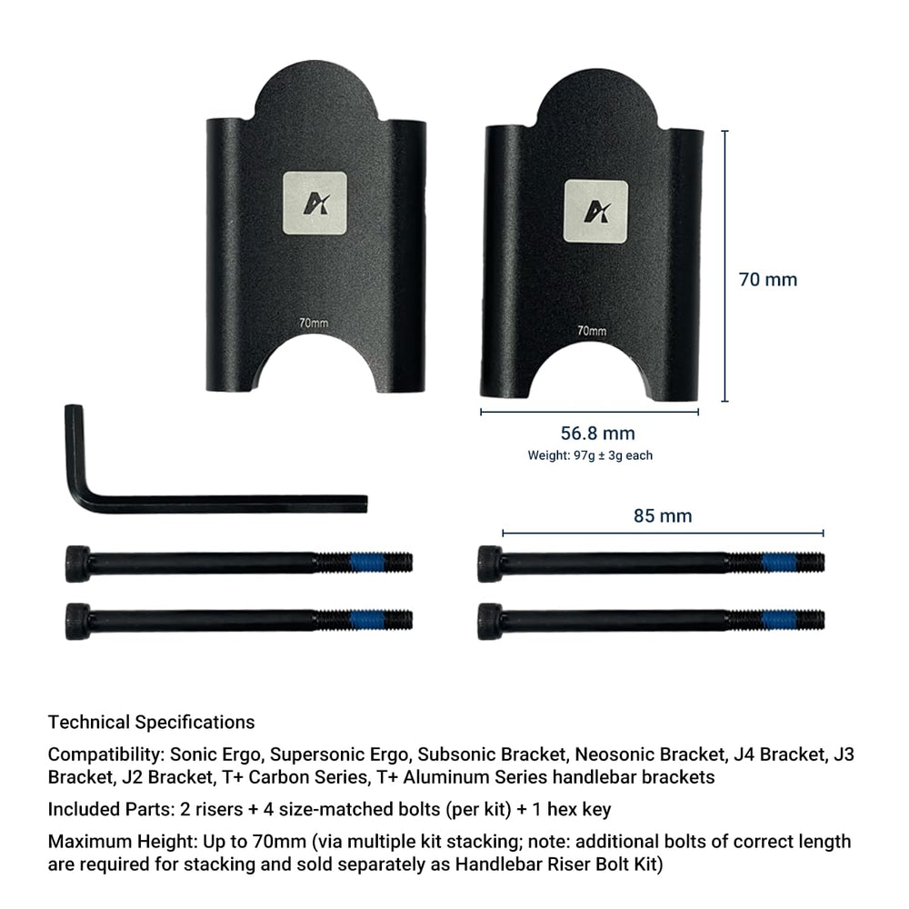AGILLE compatible with Sonic Ergo and Subsonic brackets enhances compatibility for time trials.