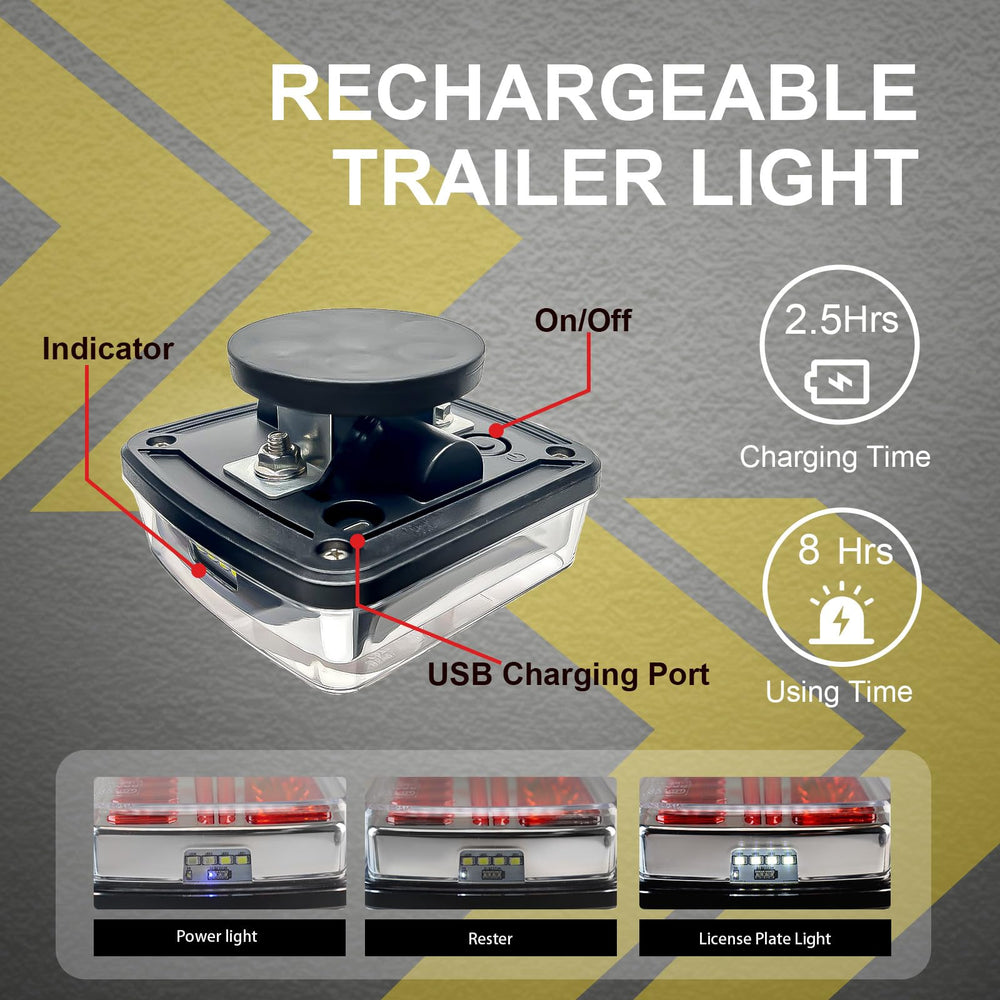 Agrieyes Halo bright LED tail lights enhance night towing visibility.
