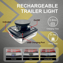 Agrieyes Halo bright LED tail lights enhance night towing visibility.