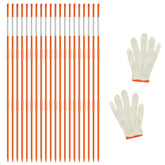 AHKUNMT driveway markers 4ft fiberglass orange for clear night visibility