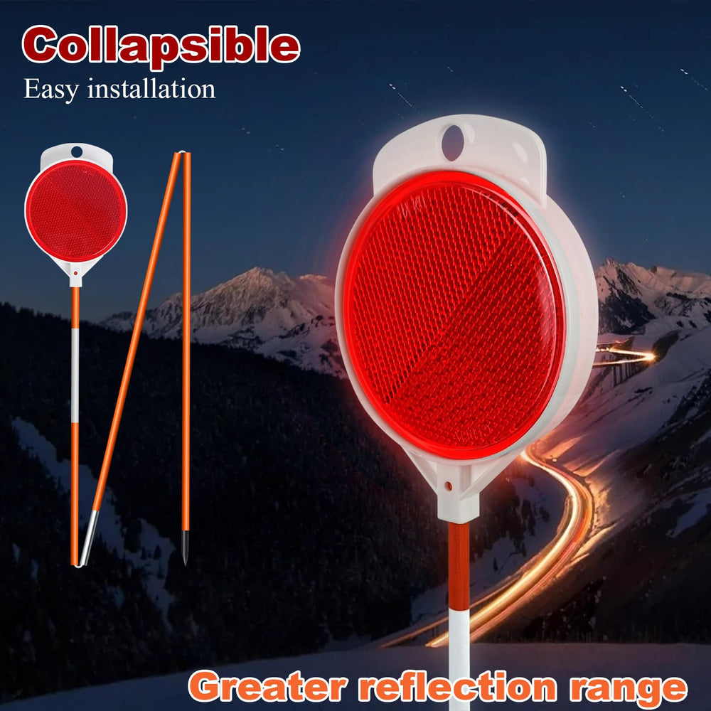 AHKUNMT snow stake with three-section design for easy storage and transport.