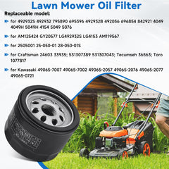 AHNTTGS 49065-0721 in use with a lawn mower oil filter in service