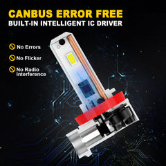 AHOBXD H11 LED bulb is CAN-BUS ready for broad vehicle compatibility