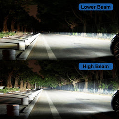 6500K xenon white light enhances road visibility and contrast.