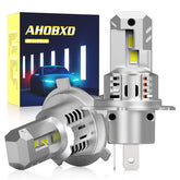 AHOBXD H4 bulbs deliver ultra-bright 60000LM for crisper night vision.