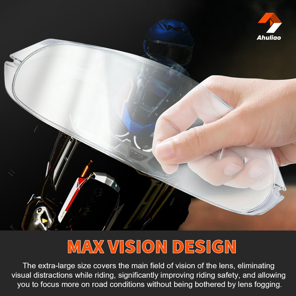Ahuliao Pinlock EVO Max Vision design provides wide, distraction-free visibility.