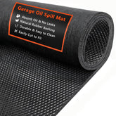 AiBOB oil spill mat under car showing absorbent surface and waterproof backing