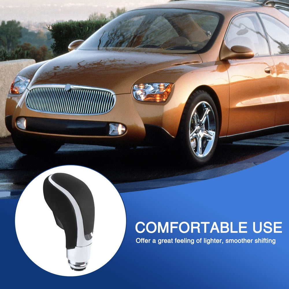 Black knob adds refined contrast to the car interior.