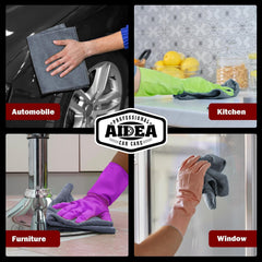 AIDEA dusting towels work with water alone for kitchens and bathrooms.