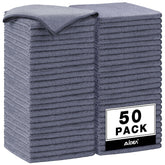 AIDEA microfiber cleaning cloth grey fifty-pack for fast drying and scratch-free surfaces.