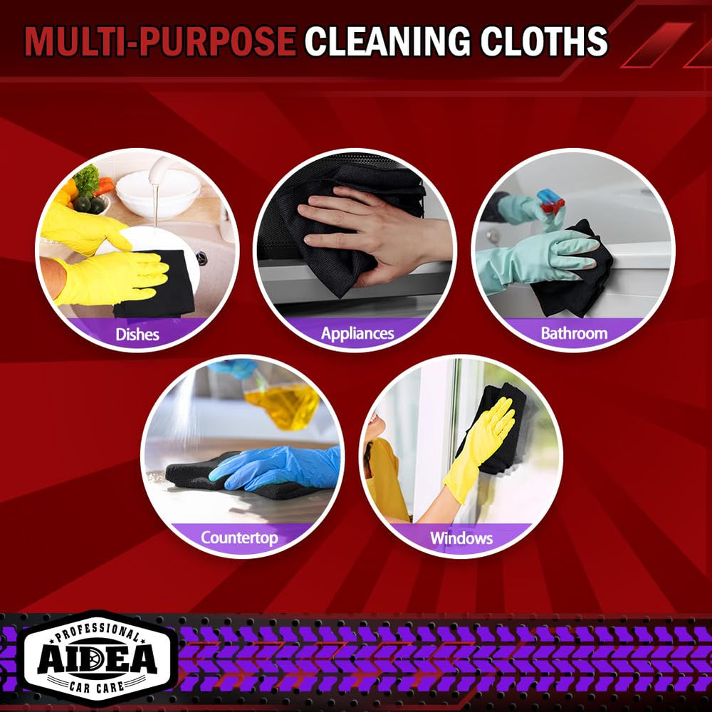 AIDEA workshop microfiber cloths resist shrinking and keep their cleaning power.