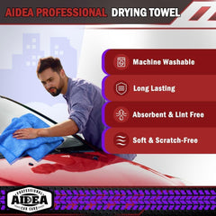 AIDEA premium microfiber towel soft and plush for flawless finish