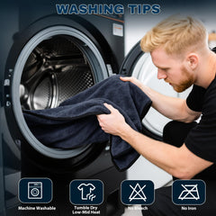 Aidoclip machine-wash friendly towels withstand 300+ cold cycles.