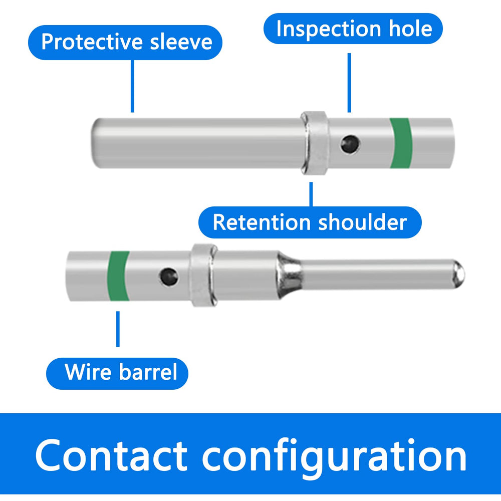 Aienxn barrel contacts with green stripes ensuring steady conductivity.
