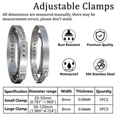 Aienxn large stainless crimp bands for strong holds.