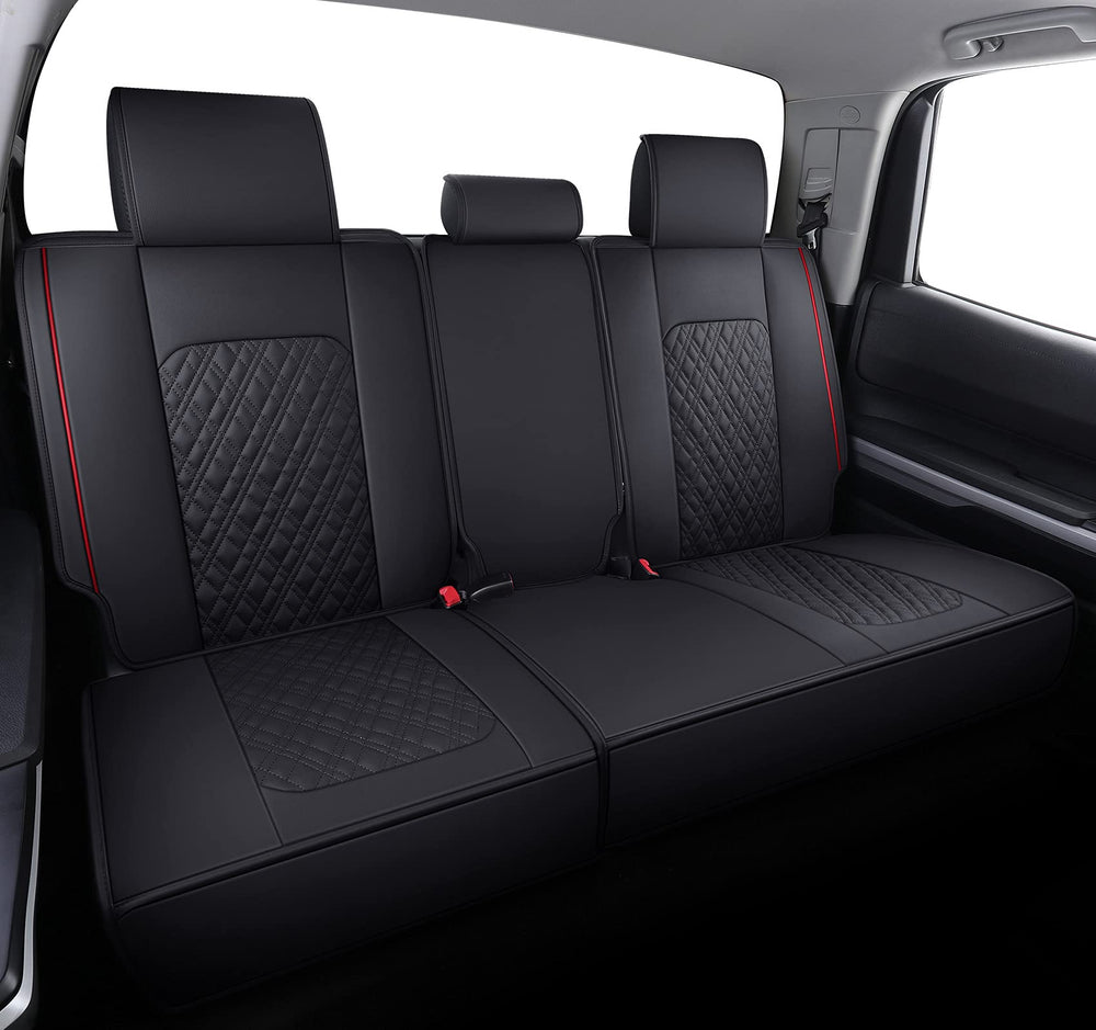 Aierxuan Tundra rear-row seat covers shield against wear.