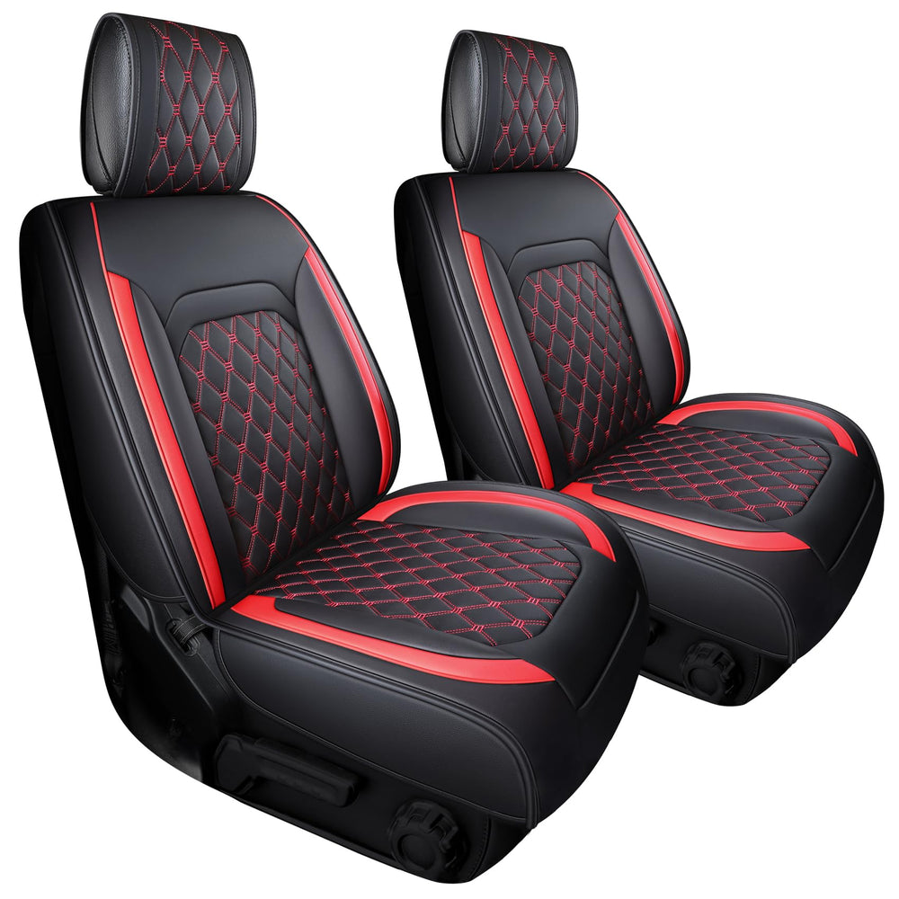 Aierxuan Jeep Wrangler front seat cover, 2-piece, black-red, for durable protection.