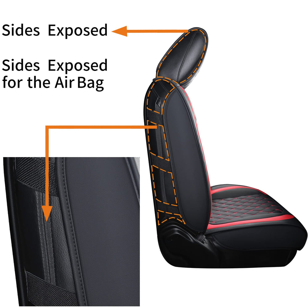 Close-up of Aierxuan Wrangler seat cover material showing faux leather texture