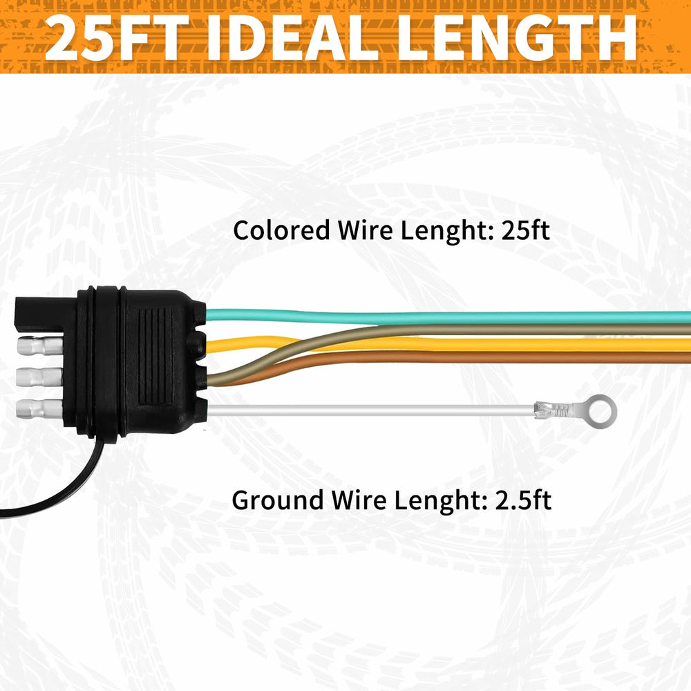 Aila 2.5ft ground wire ready for flexible grounding across trailers