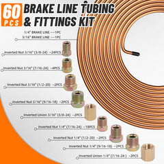 Ailbiuko copper-plated brake line tube highlighting corrosion resistance and flexibility.