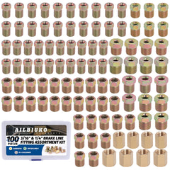 Ailbiuko brake line fittings kit box showing organized contents for easy selection.