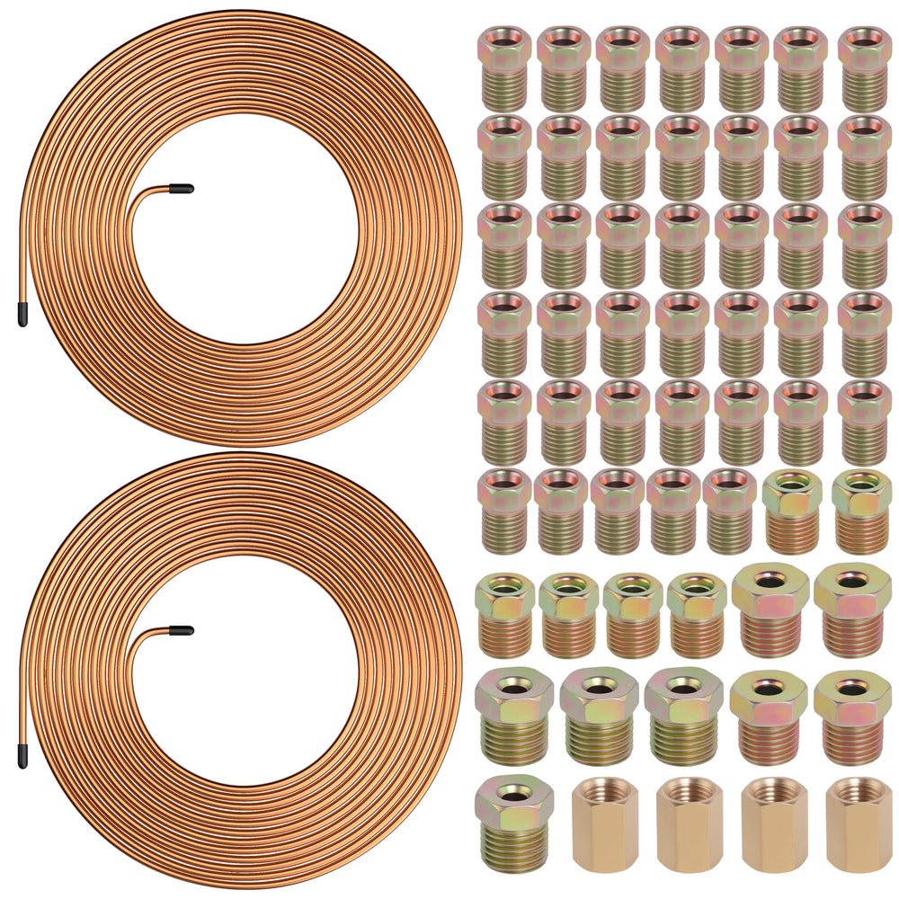 Ailbiuko brake line kit 25ft with 3/16 inch tubing for versatile vehicle repairs.