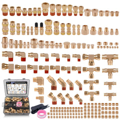 Ailbiuko brass DOT air fittings kit pack for reliable quick-connects.