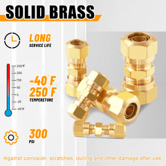 Ailbiuko 3/8 inch brass dot union for robust air brake joints