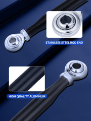 AILMOTO billet aluminum rod ends deliver durability and rain resistance under wet riding conditions.