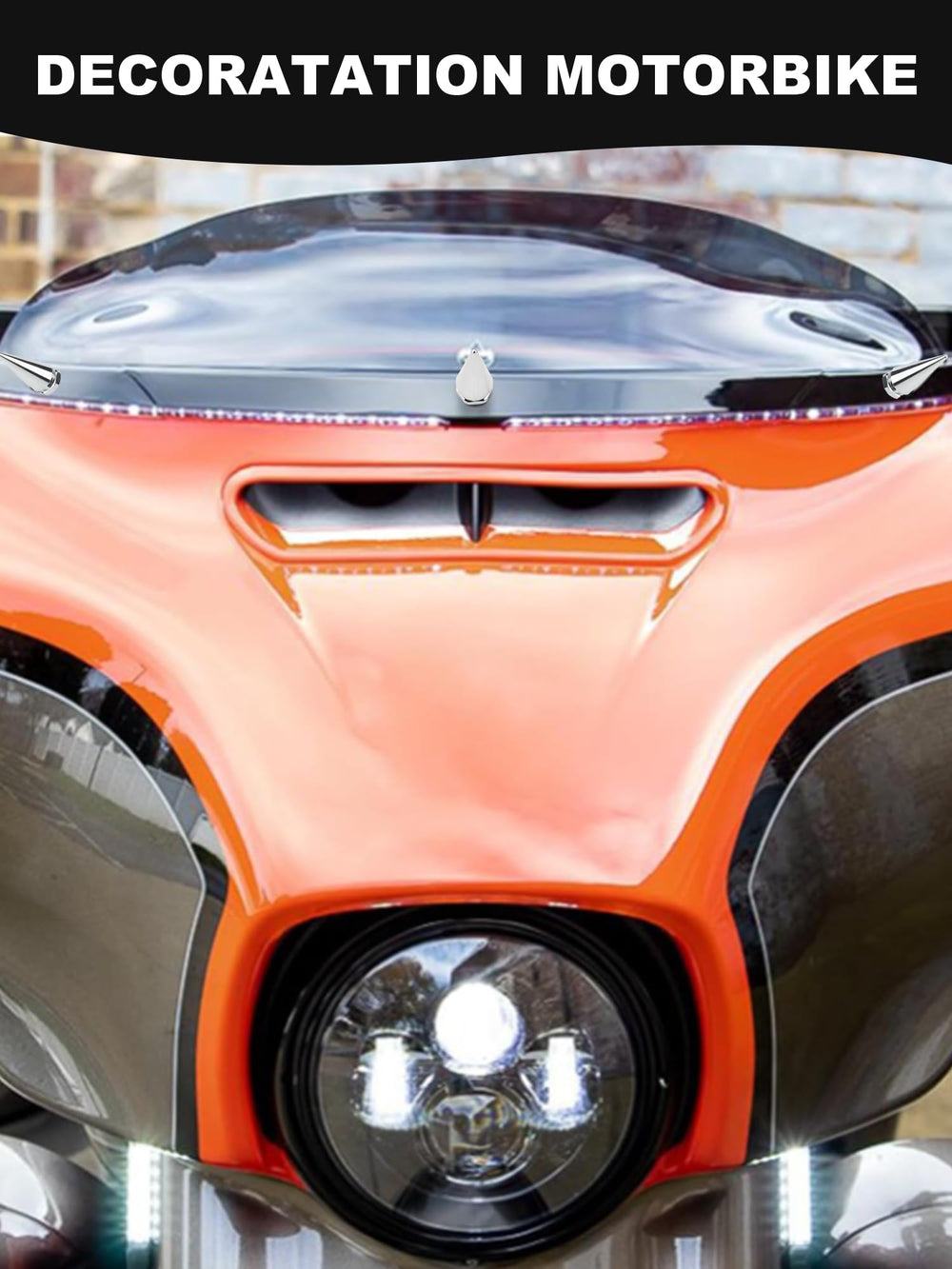 AILMOTO chrome 3-piece set enables quick Harley upgrade with secure mounting.