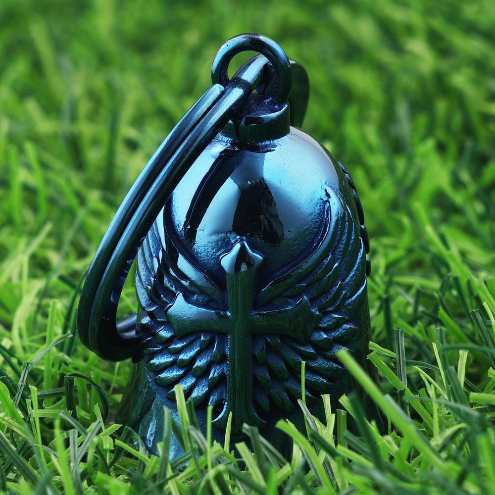 AilRabbit blue cross bell on bike; distinctive look that stands out