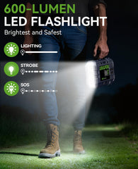 AIMAPOW 270-degree LED light for broad nighttime visibility.