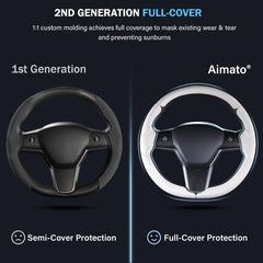 Aimato anti-slip steering wheel cover improves grip during driving
