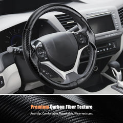 Aimato carbon-fiber style wheel cover adds sportier look and sun fade protection.
