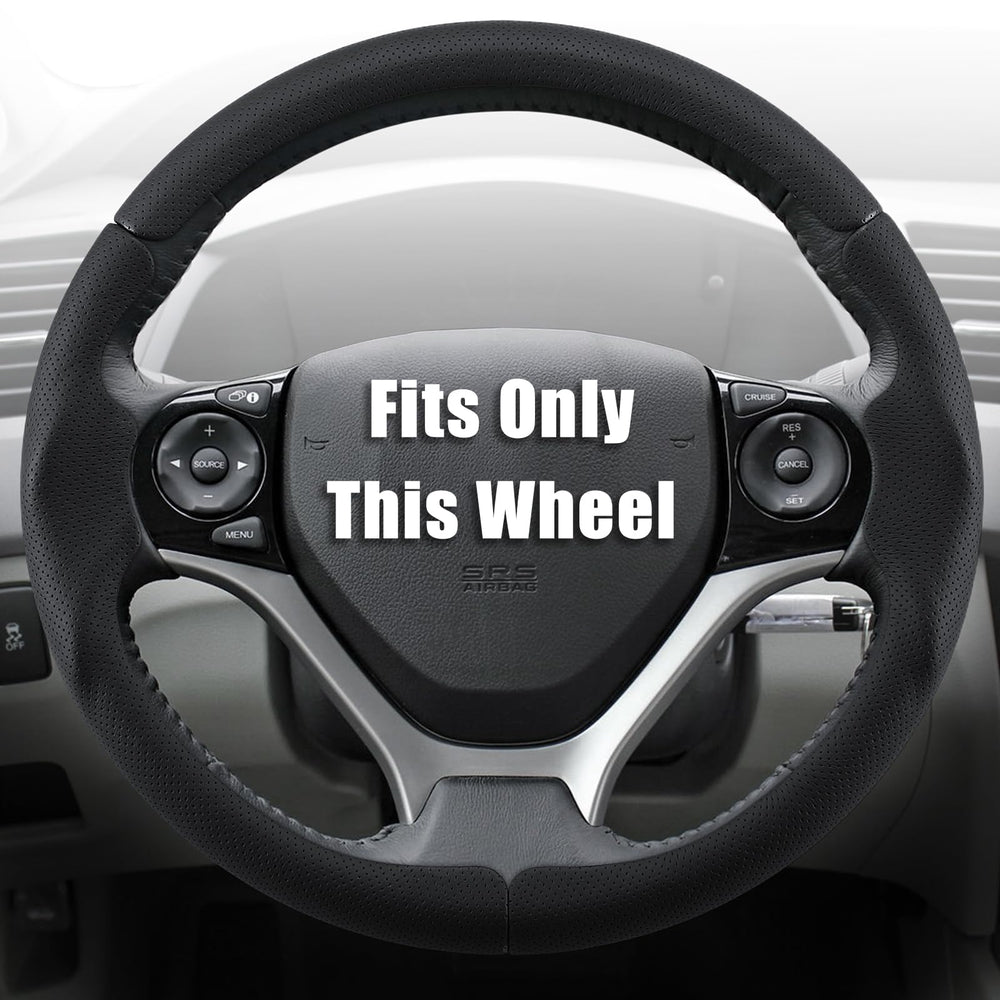 Aimato Civic steering wheel cover in carbon fiber texture enhances grip and interior style