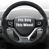 Aimato Civic steering wheel cover in carbon fiber texture enhances grip and interior style