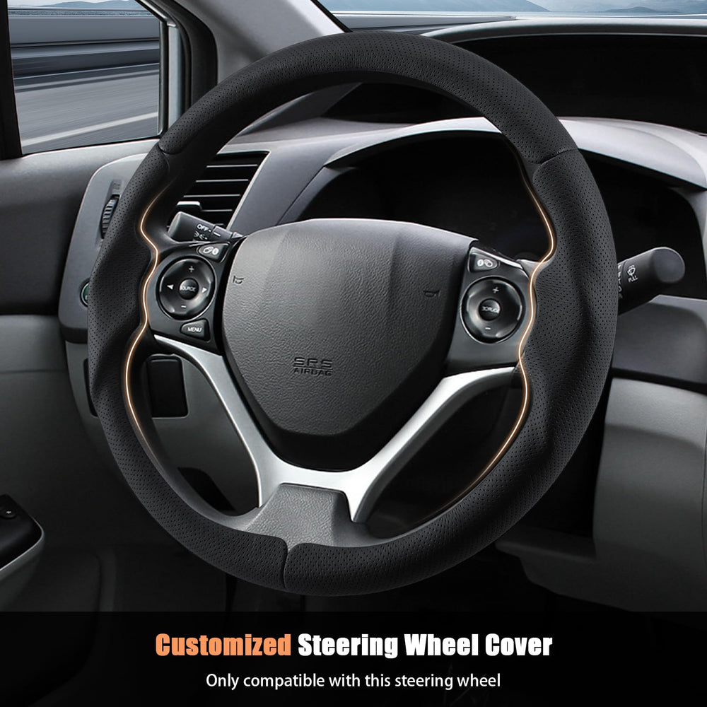 Aimato steering wheel cover snaps on for a precise, factory-like fit
