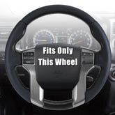 Aimato custom-fit steering wheel cover for Toyota Tacoma enhances grip and comfort