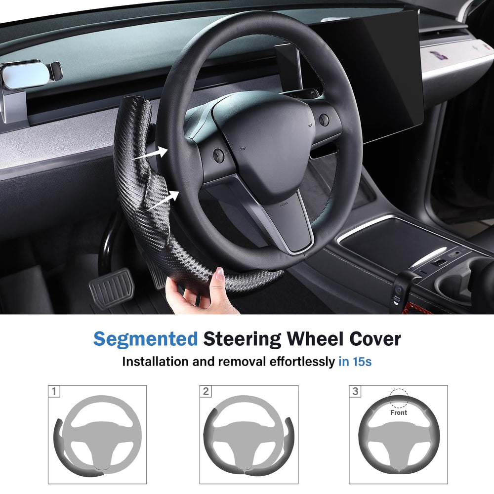 Aimato breathable non-slip steering cover reduces heat and slip.