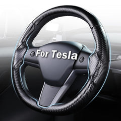Aimato steering cover for Tesla Model 3 with precise fit improves grip.