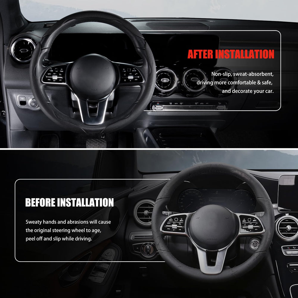 Aimato steering wheel cover is easy to wipe clean after daily use.