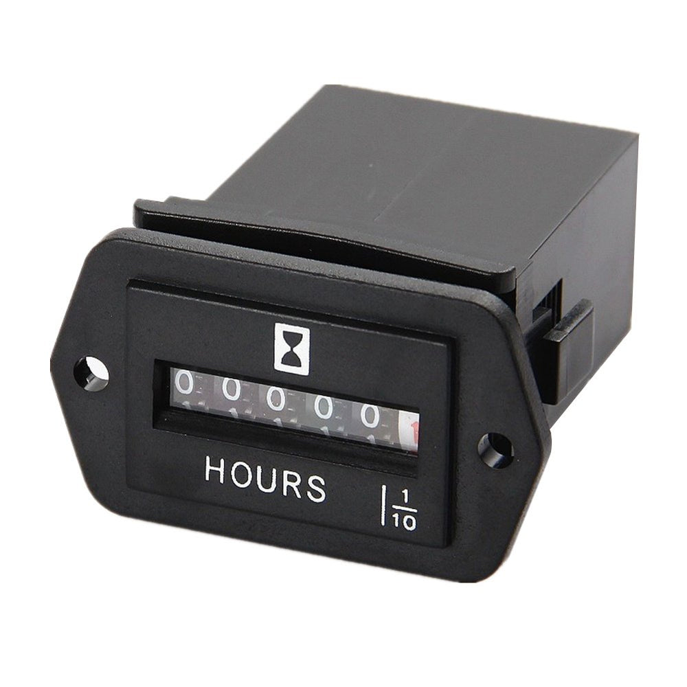 AIMILAR mechanical hour meter overview highlighting compact design for tight spaces.